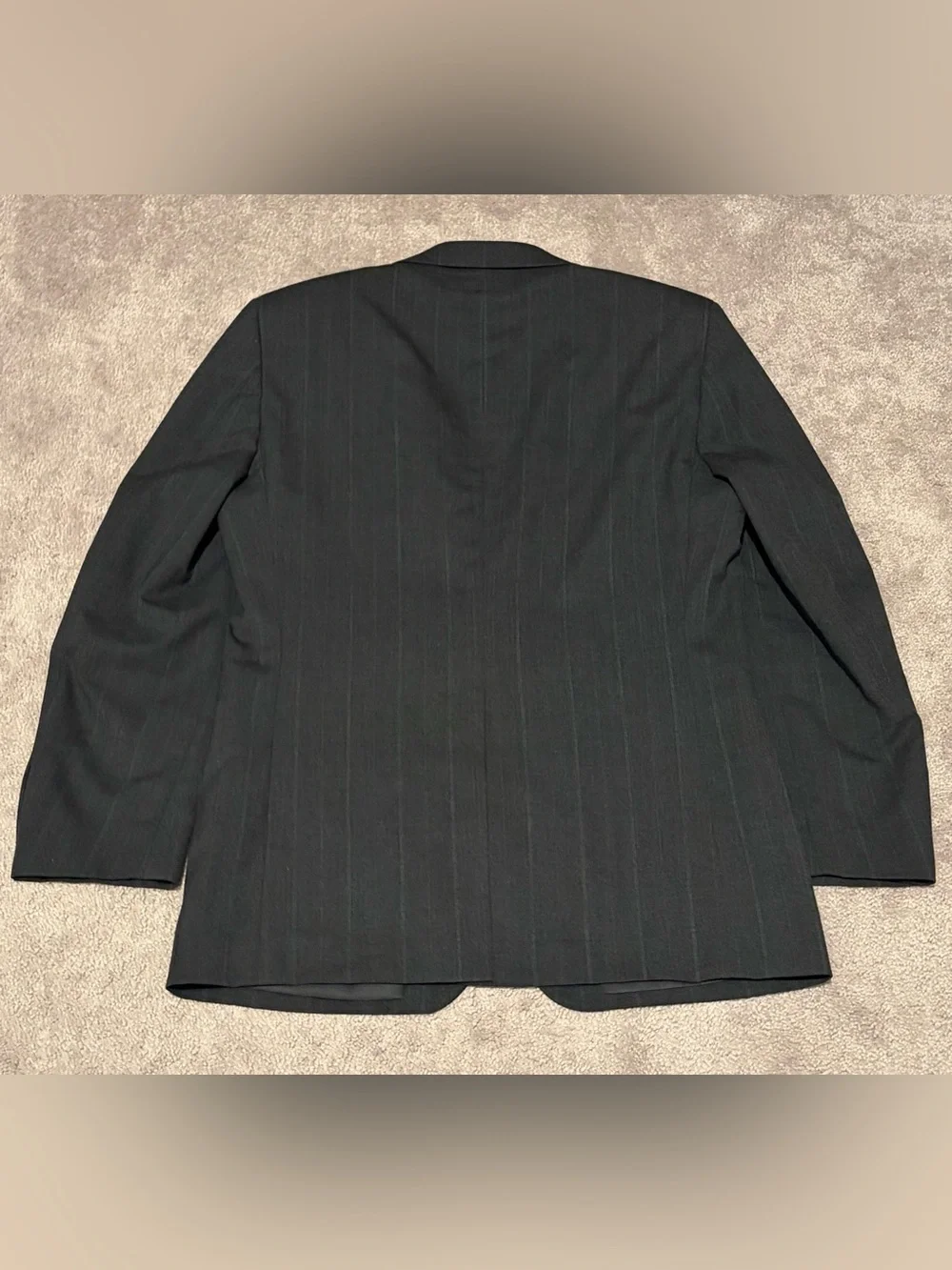 Hardy Amies Black Pinstripe Suit Jacket 40R 100% Pure Wool